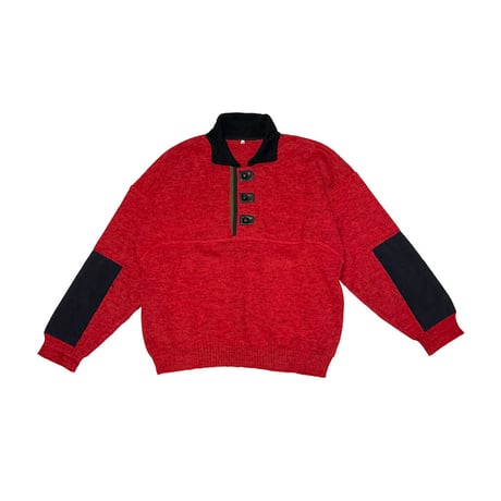 【USED】80's COLLARED KNIT SWEATER MADE IN ITALY
