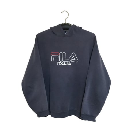 【USED】90'S FILA ITALIA EMBROIDERY LOGO HOODIE