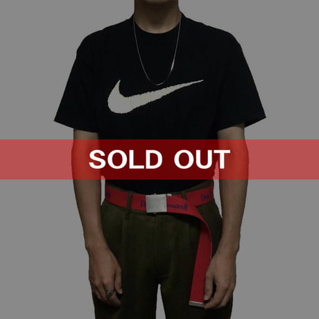 【USED】90'S NIKE SWOOSH T-SHIRT BLACK