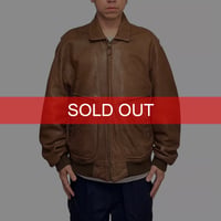 【USED】80's Banana Republic Adventure Outfitters Leather Flight Jacket Brown