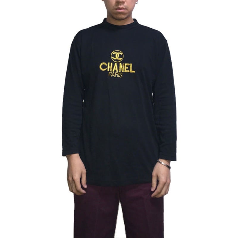 USED】BOOTLEG CHANEL EMBROIDERED L/S T-SHIRT | USED】BOOTLEG CHANEL EMBROIDERED L/S T-SHIRT |