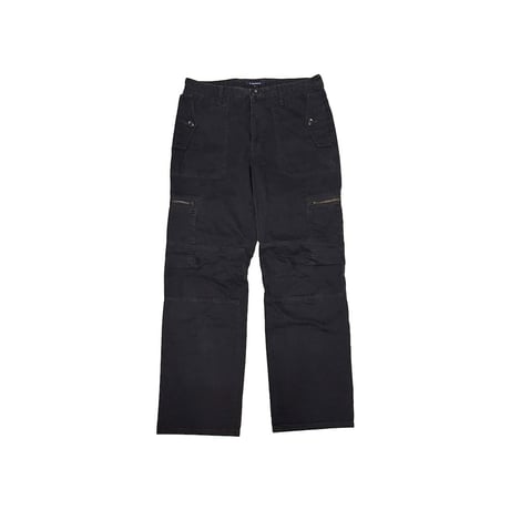 【USED】00's R.NEWBOLD Black Herringbone Utility Trousers