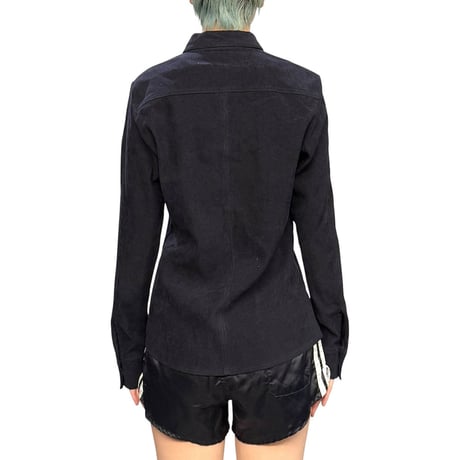 【USED】90's-00's SPORTSTAFF BLOUSE BLACK