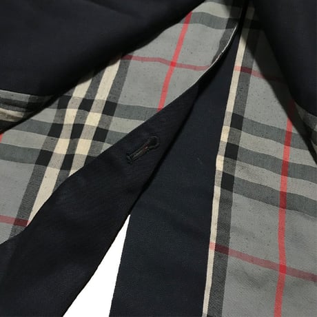 【USED】90'S  BURBERRYS × HARRODS STAND FALL COLLAR COAT BLACK MADE IN ENGLAND