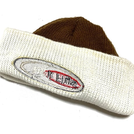 【USED】90'S BLACK FLYS KNIT BEANIE BROWN