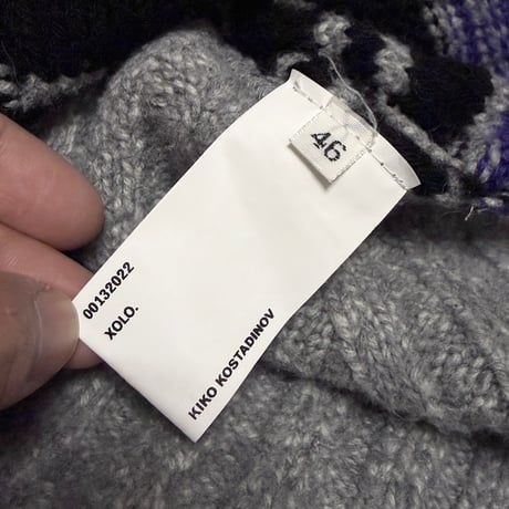 【USED】Kiko Kostadinov 22AW "Brutus Jumper" Asymmetric Ribbed Knit Sweater