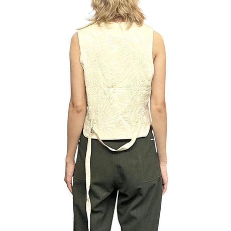 【USED】00'S ANN DEMEULEMEESTER JACQUARD VEST