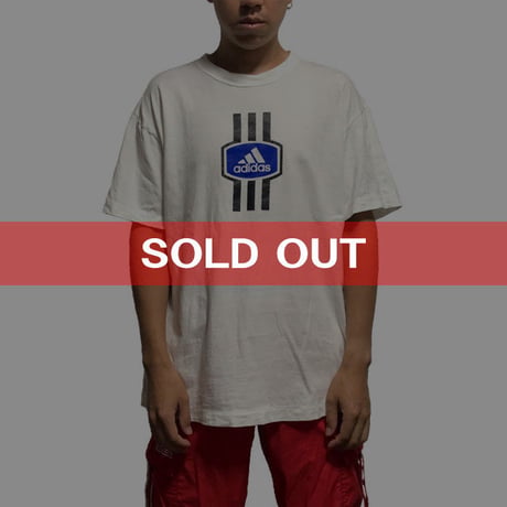 【USED】90'S  ADIDAS 3-STRIPES LOGO T-SHIRT