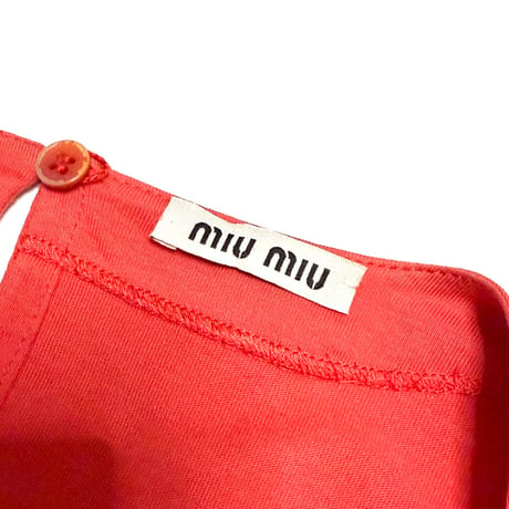 【USED】2010's miu miu Tiered Ruffle Puff Sleeve Top