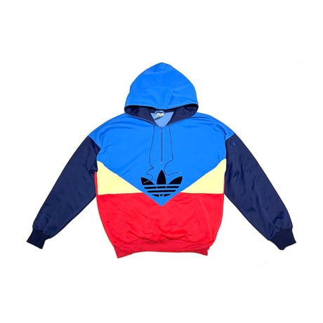 【USED】80's adidas West Germany Triacetate Color-Block Hoodie