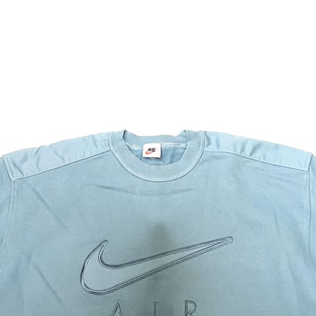 【DEAD STOCK】90's NIKE SWOOSH DESIGN SWEATSHIRT DUSTY BLUE