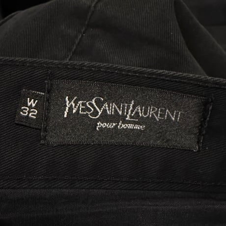 【USED】90's-00's Yves Saint Laurent Pour Homme Y Stitch Pocket Black Pants