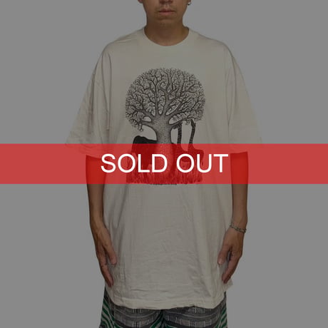 【USED】90's Heidi Lange AFRICAN ART T-SHIRT