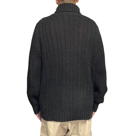 【USED】90's-00's L.L.Bean HIGH-NECK CABLE×RIB KNIT SWEATER