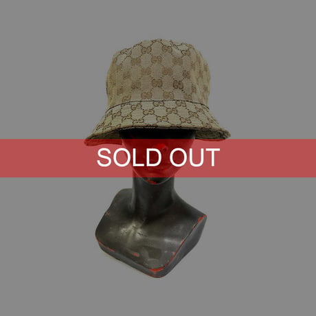 【USED】00'S GG MONOGRAM BOOTLEG BACKET HAT