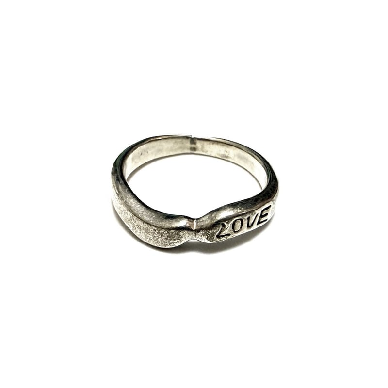 silver925 リング　古着　ヴィンテージ LOVE USED】Vintage Sterling Silver LOVE Wave Band Ri