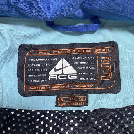 【USED】90'S NIKE ACG OUTER LAYER 3 JACKET SKY BLUE