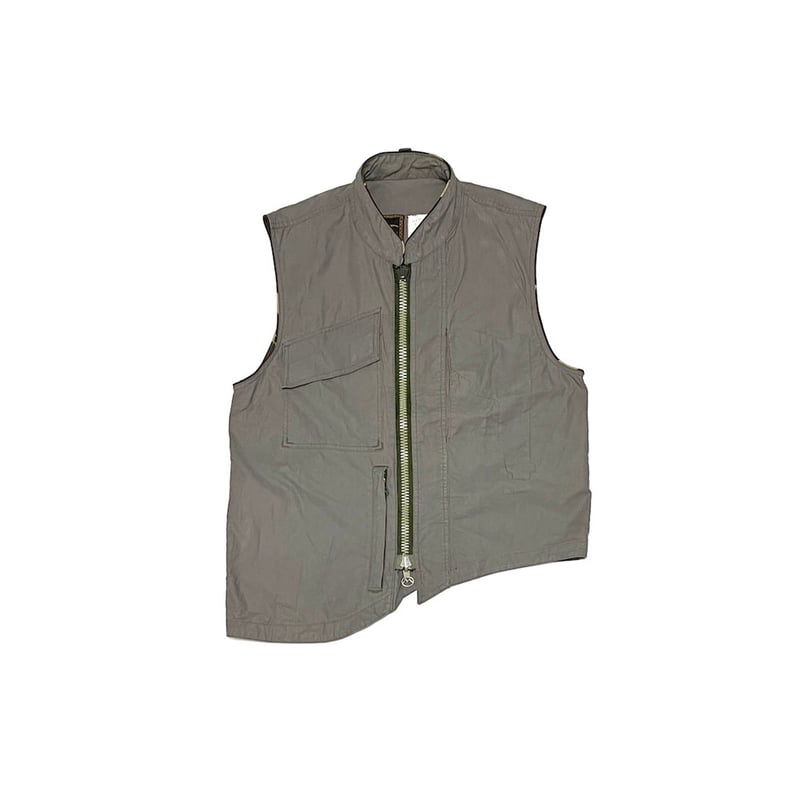 USED】90's Maharishi ASYMMETRICAL VEST LIGHT GR USED】90's Maharishi ASYMMETRICAL VEST LIGHT GR