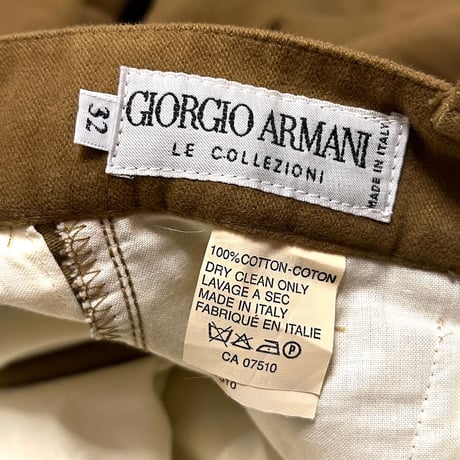 【USED】80's GIORGIO ARMANI 2TAC COTTON TROUSERS