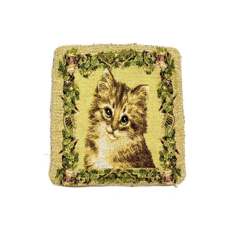 【USED】VINTAGE CAT WOVEN CUSHION COVER
