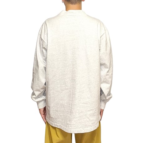 【USED】90's "110%" Heavy Cotoon Mock Neck L/S T-shirt
