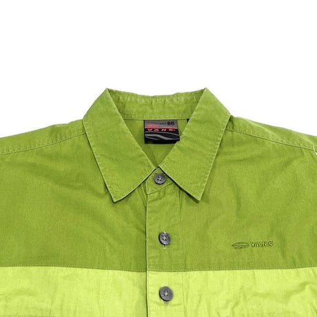 【USED】00'S VANS SWITCHING S/S SHIRT GREEN