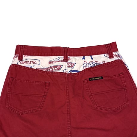 【USED】90's-00's Hysteric Glamour 2-Tone Logo Print Mini Skirt