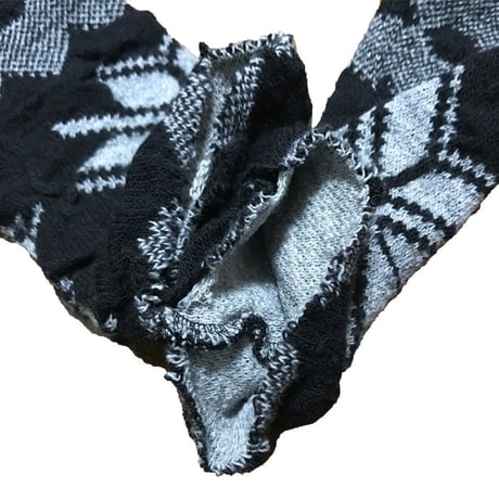 【USED】RAF SIMONS 2003-2004 AW "CLOSER" OVERSIZED SNOW PATTERN HI-NECK KNIT