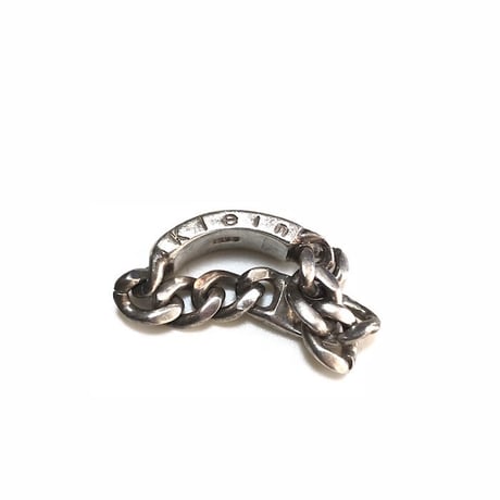 【USED】90'S CALVIN KLEIN FLAT LINK CHAIN SILVER RING