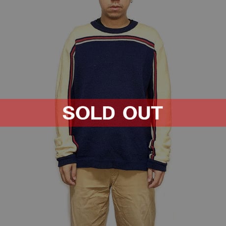【USED】80'S-90'S BURTON LINE KNIT SWEATER