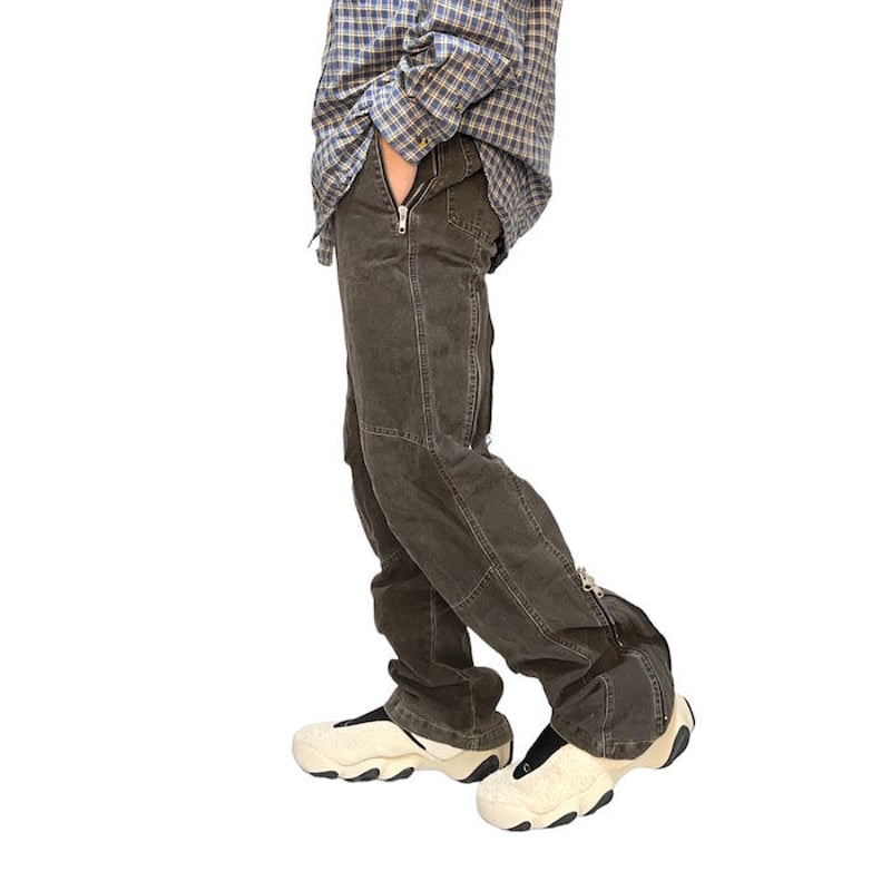 USED】00'S GRIFFIN BONDAGE BLACK DENIM PANTS | USED】00'S GRIFFIN BONDAGE BLACK DENIM PANTS |