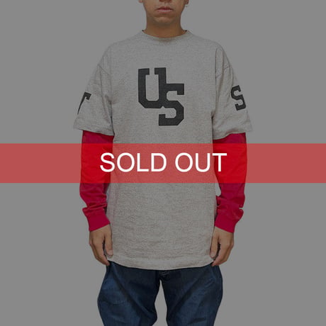 【USED】90'S STUSSY LAYERED L/S T-SHIRT
