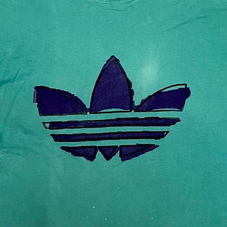 【USED】80's adidas GRAFFITI STYLE TREFOIL T-SHIRT