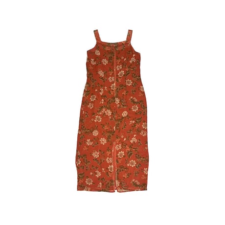 【USED】00's Eddie Bauer BOTANICAL PATTERN LONG DRESS