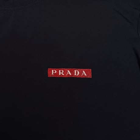 【USED】90's-00's PRADA SPORT  L/S T-shirt w/ Rear Zip Pocket