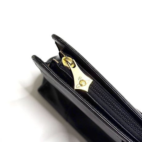 【USED】00's Vivienne Westwood Orb Leather Hand Bag Black