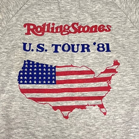 【USED】80's The Rolling Stones U.S.TOUR '81 SWEATSHIRT