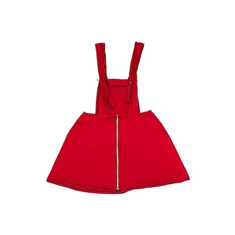 【USED】80's ONO eno ENGLAND OVERALL SKIRT RED