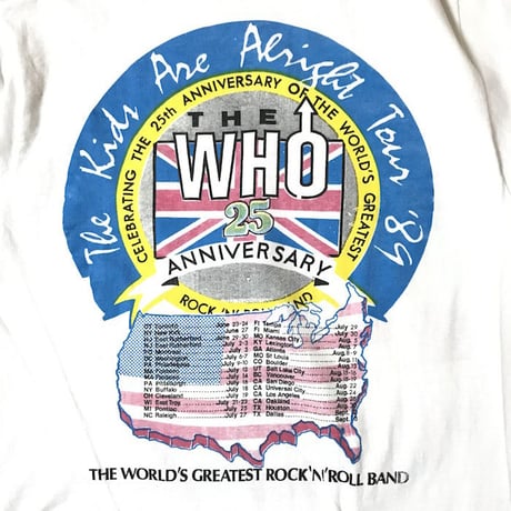 【USED】80'S THE WHO 25TH ANNIVERSARY TOUR T-SHIRT