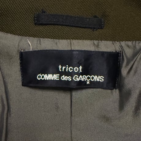 【USED】tricot COMME des GARÇONS 1996 Olive Wool Maxi Long Coat