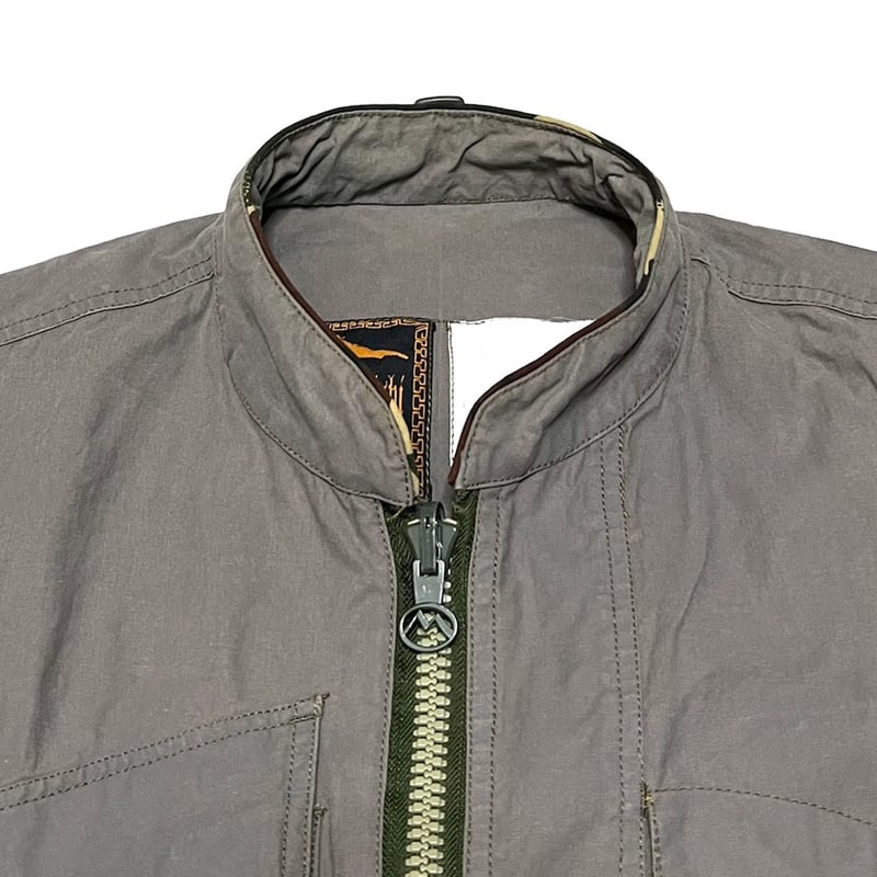 USED】90's Maharishi ASYMMETRICAL VEST LIGHT GR USED】90's Maharishi ASYMMETRICAL VEST LIGHT GR