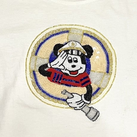 【USED】80'S SEQUIN MICKEY MOUSE T-SHIRT
