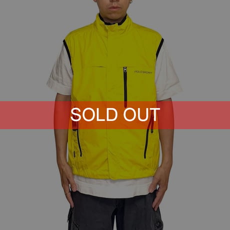 【USED】90's POLO SPORT RALPH LAUREN ZIP VEST YELLOW