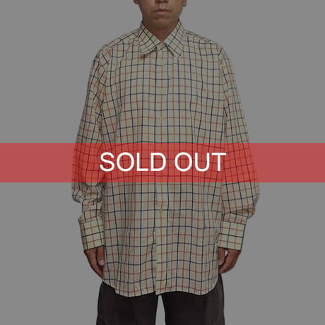 【USED】70's Viyella House LATTICE CHECK SHIRT