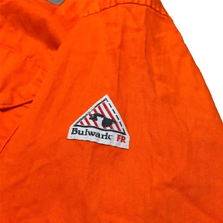 【USED】OVERSIZED SAFETY REFLECTIVE WORK SHIRT ORANGE