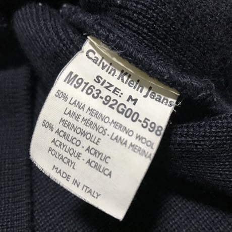 【USED】90'S CALVIN KLEIN JEANS KNIT TRACK JACKET