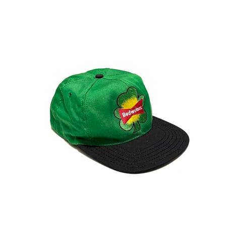 【USED】90's Budweiser CLOVER DESIGN 6-PANEL CAP