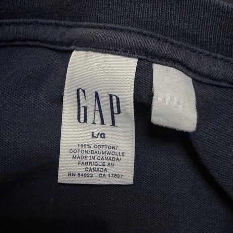 【USED】90's-00's GAP LOGO T-SHIRT NAVY