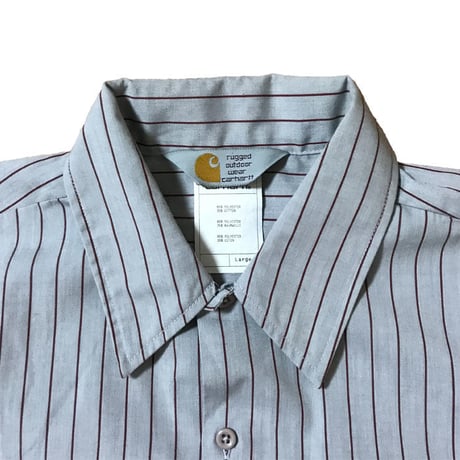 【USED】CARHARTT S/S STRIPE WORK SHIRT