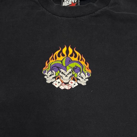 【USED】00's TOP HEAVY SKULL JOKER L/S T-SHIRT